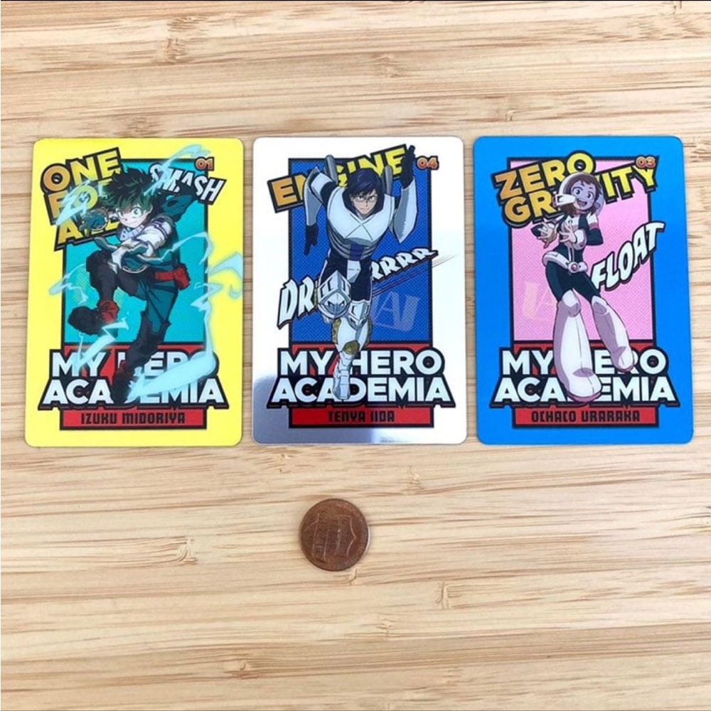 Rare my hero academia metallic card set